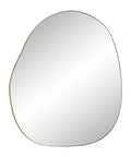 Peony Burnished Brass Modern Wall Mirror -1