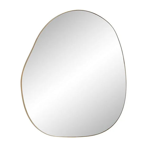 Peony Burnished Brass Modern Wall Mirror -1