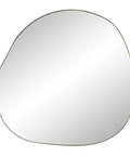 Peony Burnished Brass Modern Wall Mirror -2