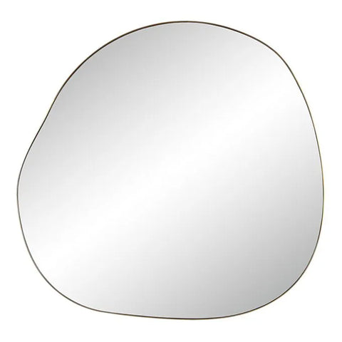 Peony Burnished Brass Modern Wall Mirror -2