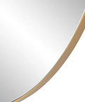 Peony Burnished Brass Modern Wall Mirror -3