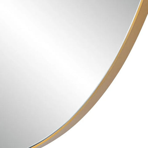 Peony Burnished Brass Modern Wall Mirror -3
