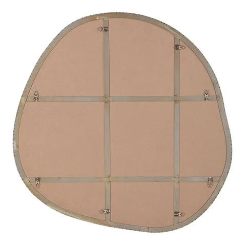 Peony Burnished Brass Modern Wall Mirror -4