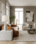 Pera Grey and Ivory Ceramic Table Lamp
