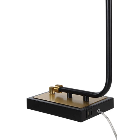 Perlato Matte Black Iron Table Lamp-5