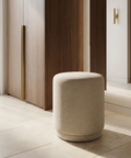 Persea Cool Grey Chenille Ottoman 