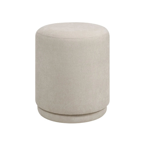 Persea Cool Grey Chenille Ottoman -1