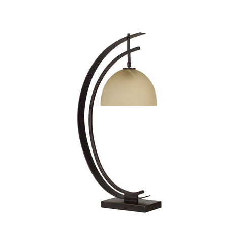 Pervinca Bronze and Champagne Glass Table Lamp -1