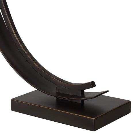 Pervinca Bronze and Champagne Glass Table Lamp -3