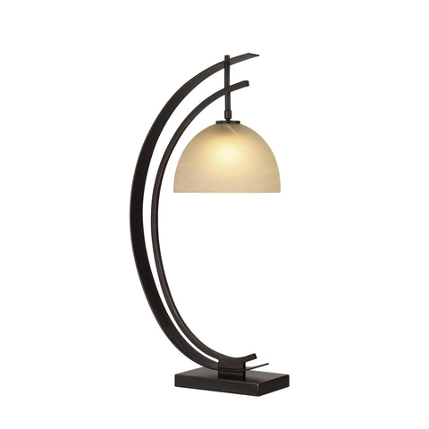 Pervinca Bronze and Champagne Glass Table Lamp -4