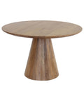 Peyton Solid Mango Wood Round Dining Table-1