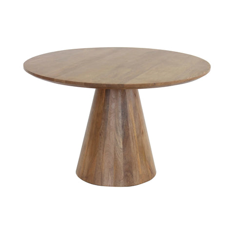 Peyton Solid Mango Wood Round Dining Table-1