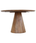 Peyton Solid Mango Wood Round Dining Table-2