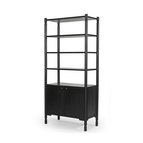 Phil Black Solid Mango Wood Shelving Unit -1