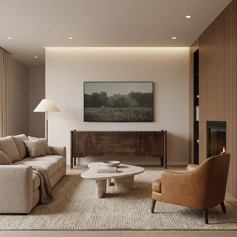 Phil Dark Brown Mango Wood Media Console 