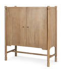 Phil Light Brown Mango Wood Bar Cabinet -1