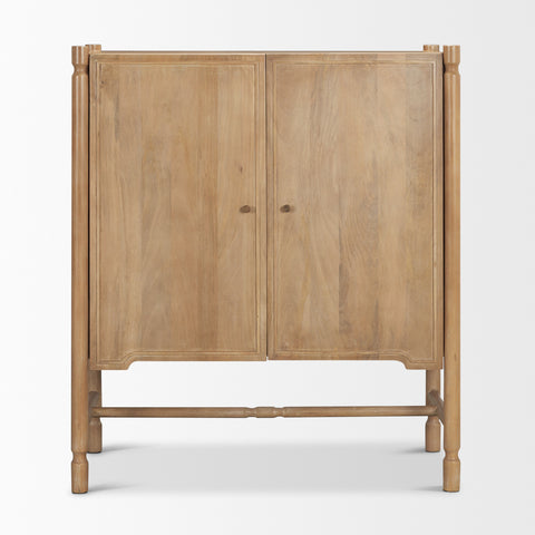 Phil Light Brown Mango Wood Bar Cabinet -2