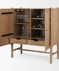 Phil Light Brown Mango Wood Bar Cabinet -3