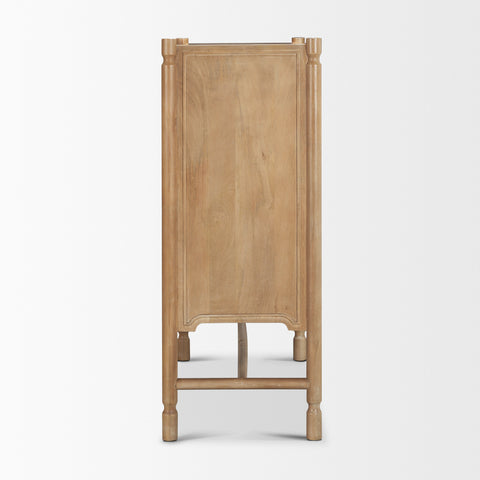 Phil Light Brown Mango Wood Bar Cabinet -4