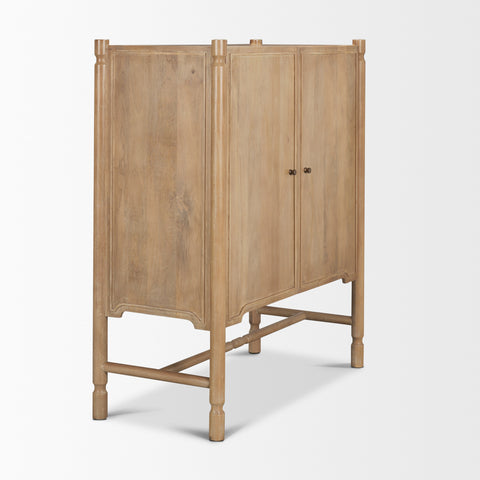 Phil Light Brown Mango Wood Bar Cabinet -6