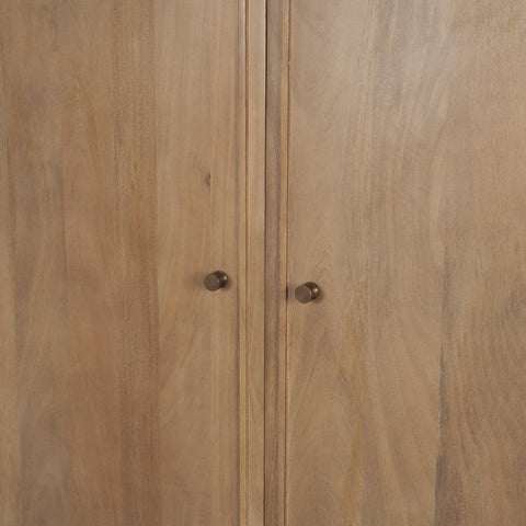 Phil Light Brown Mango Wood Bar Cabinet -8