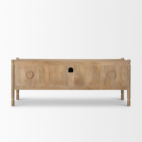 Phil Light Brown Mango Wood Media Console-3