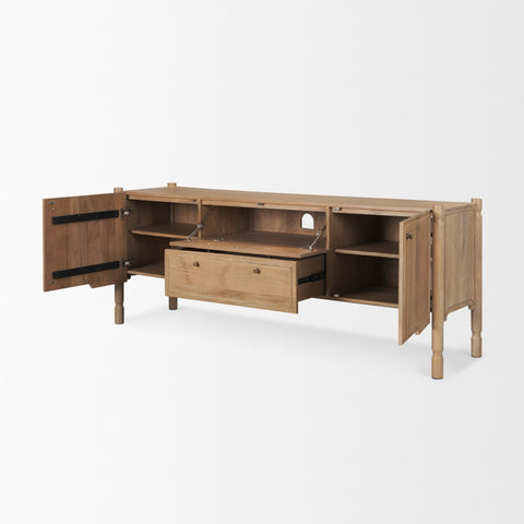 Phil Light Brown Mango Wood Media Console-5