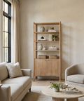 Phil Light Brown Solid Mango Wood Shelving Unit 