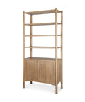 Phil Light Brown Solid Mango Wood Shelving Unit -1