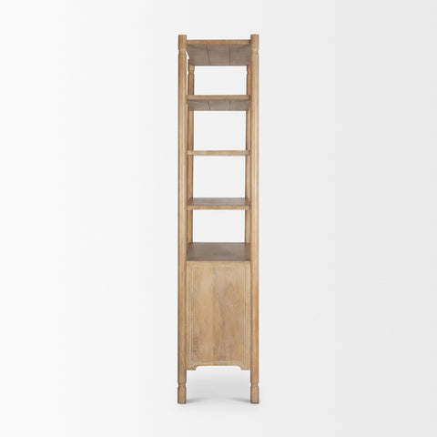 Phil Light Brown Solid Mango Wood Shelving Unit -3