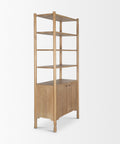 Phil Light Brown Solid Mango Wood Shelving Unit -5