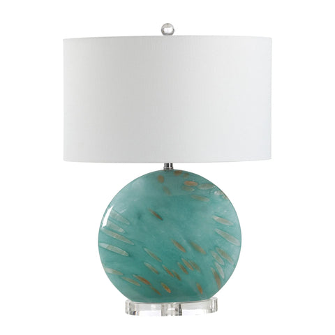 Pompei Green Glass Table Lamp -1
