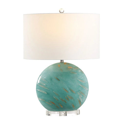 Pompei Green Glass Table Lamp -2