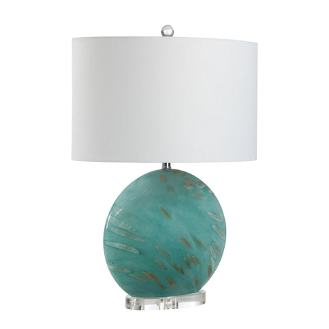 Pompei Green Glass Table Lamp -3