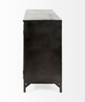 Poppy III Black Metal and Glass Accent Cabinet -3