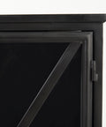 Poppy III Black Metal and Glass Accent Cabinet -5