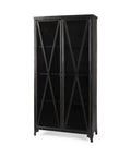 Poppy II Black Iron and Glass Display Cabinet-1