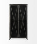 Poppy II Black Iron and Glass Display Cabinet-2