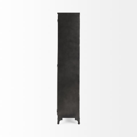 Poppy II Black Iron and Glass Display Cabinet-3