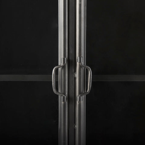 Poppy II Black Iron and Glass Display Cabinet-5