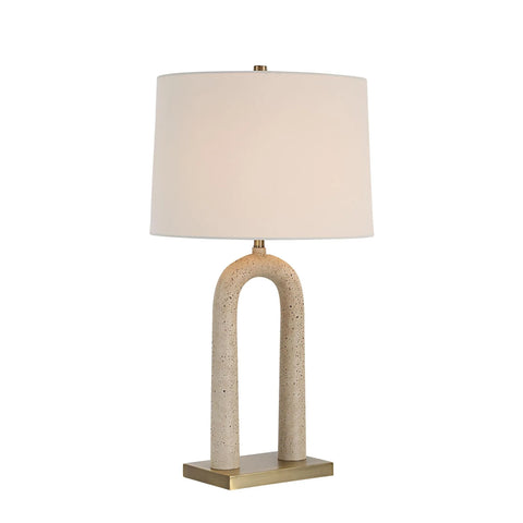 Primula Faux Travertine Table Lamp -2