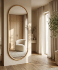 Pudino Natural Wood Full Length Mirror 