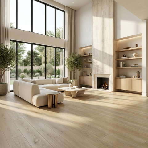 Quebec Oak Beige 6mm Vinyl Flooring 