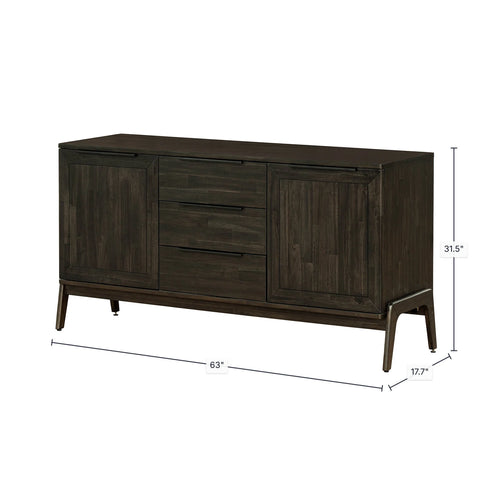 mid century black sideboard