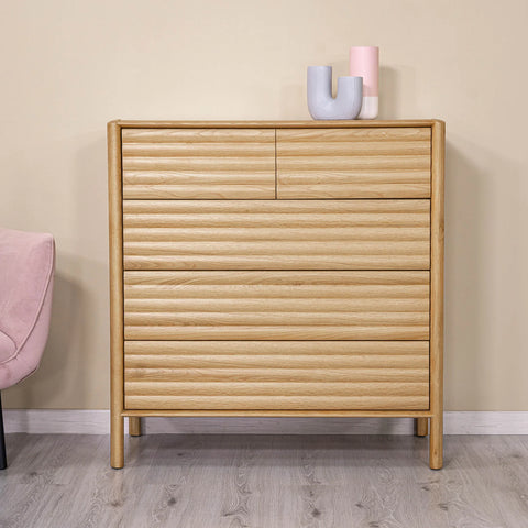 Runway Light Oak Five Drawer- Dresser LH