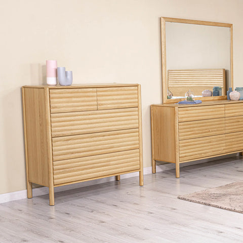 Runway Light Oak Five Drawer- Dresser LH