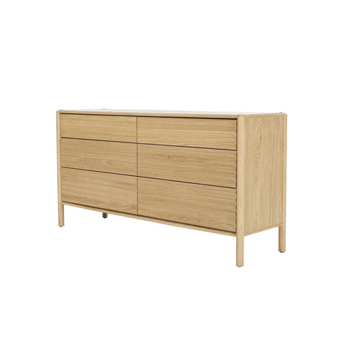 Runway Light Oak Six Drawer- Dresser LH