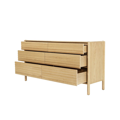 Runway Light Oak Six Drawer- Dresser LH