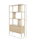 Runway Solid Oak Wood Bookcase-4