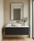 modern black wall mirror
